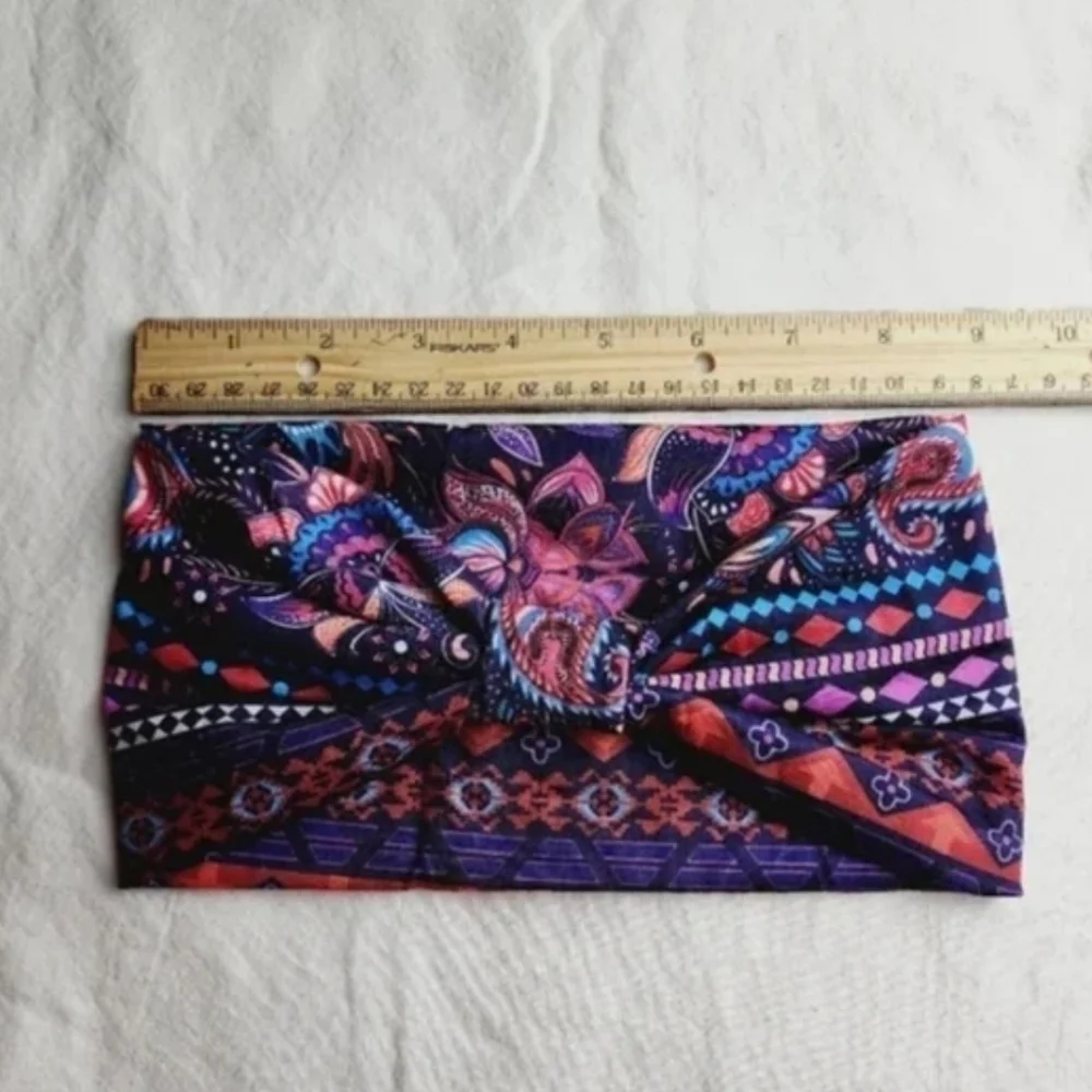 Bohemian Cross Knotted Wide Headband